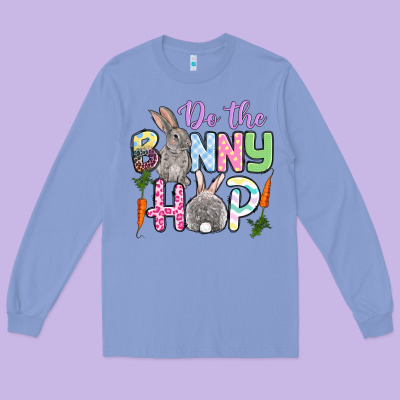 Do The Bunny Hop Easter Long Sleeve Tee Designed By Oliviacreatesart