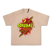 Burro Softball vibes lightning bolt Urban Heavy Tee - HowdyJamesFarm