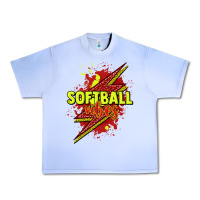 Grape Ice Softball vibes lightning bolt Urban Heavy Tee - HowdyJamesFarm