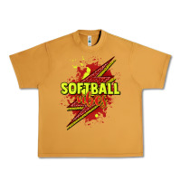 Peanut Butter Softball vibes lightning bolt Urban Heavy Tee - HowdyJamesFarm