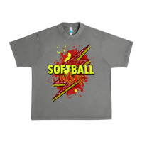 Tornado Softball vibes lightning bolt Urban Heavy Tee - HowdyJamesFarm