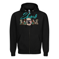 Black show mom aztec cowhide heifer Zipper Hoodie - Artiststas