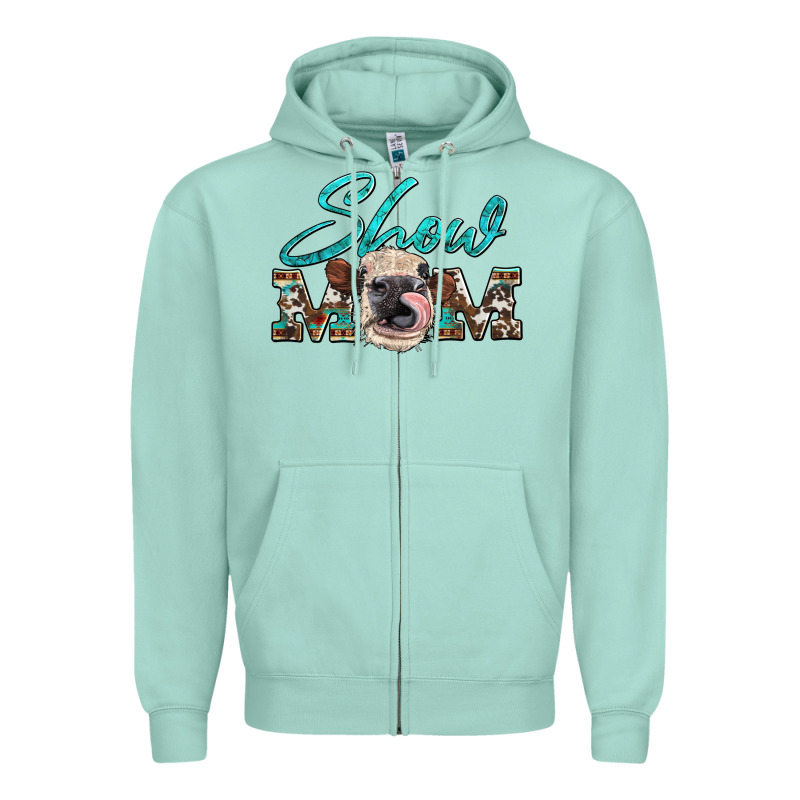 Show Mom Aztec Cowhide Heifer Zipper Hoodie by Artiststas | Teevron