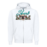White show mom aztec cowhide heifer Zipper Hoodie - Artiststas