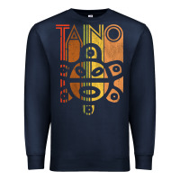 Navy Taino Sun Boricua Vintage Taino Gift of Puerto Rico Premium Sweatshirt - longCreatives
