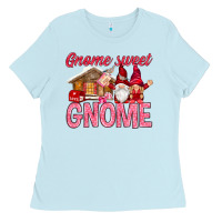 Baby Blue Gnome sweet gnome Valentine's Day Ladies Tee - HowdyJamesFarm