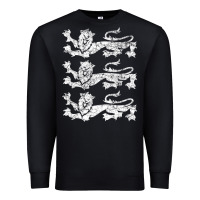 Black Retro Three England Lions Vintage Souvenir Premium Sweatshirt - longCreatives
