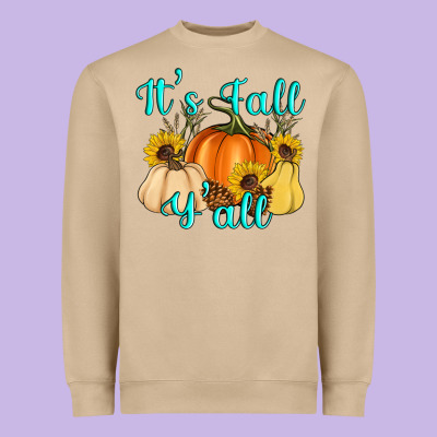 It's Fall Y'all Heavyweight Sweatshirt Designed By Artiststas