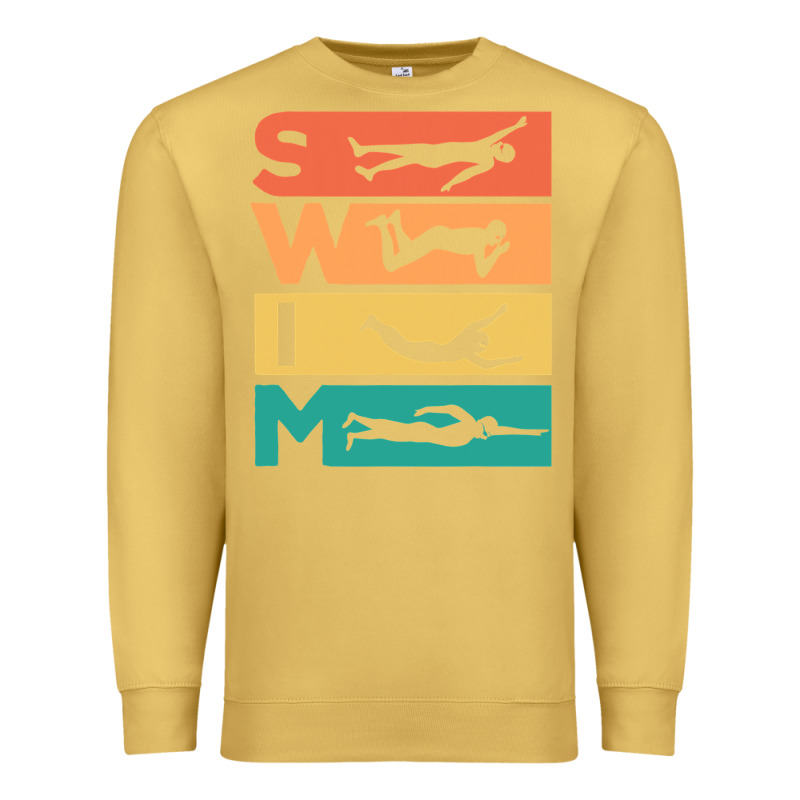 Retro Vintage Swimming Gift For Swimmers Premium Sweatshirt by longCreatives | Teevron