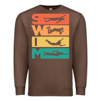 Chestnut Retro Vintage Swimming Gift For Swimmers Premium Sweatshirt - longCreatives