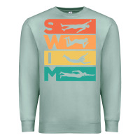 Seafoam Retro Vintage Swimming Gift For Swimmers Premium Sweatshirt - longCreatives