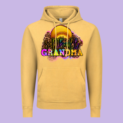 Softball Grandma Vintage Hoodie Designed By Oliviacreatesart