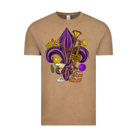 Vintage Coffee Fleur de lis Mardi Gras Vintage Tee - HowdyJamesFarm
