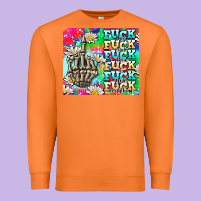 Fuck Everything Skeletons Premium Sweatshirt Designed By Adodesignshop