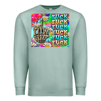 Seafoam fuck everything skeletons Premium Sweatshirt - AdoDesignShop