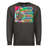 Smoke fuck everything skeletons Premium Sweatshirt - AdoDesignShop