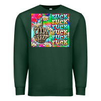 Sports Green fuck everything skeletons Premium Sweatshirt - AdoDesignShop