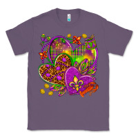 Lavender Mardi Gras hearts Classic Tee - HowdyJamesFarm