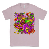 Lilac Mardi Gras hearts Classic Tee - HowdyJamesFarm