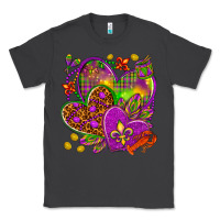 Smoke Mardi Gras hearts Classic Tee - HowdyJamesFarm