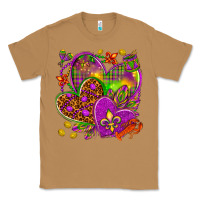 Toasted Coconut Mardi Gras hearts Classic Tee - HowdyJamesFarm