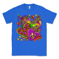 True Royal Mardi Gras hearts Classic Tee - HowdyJamesFarm