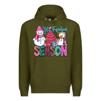 Army Green It's Freezin Season Premium Hoodie - CowhideDigitalArt