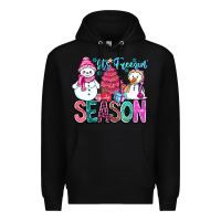 Black It's Freezin Season Premium Hoodie - CowhideDigitalArt
