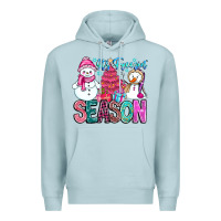 Blue Mist It's Freezin Season Premium Hoodie - CowhideDigitalArt