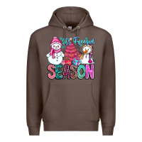 Coffee It's Freezin Season Premium Hoodie - CowhideDigitalArt