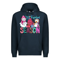 Navy It's Freezin Season Premium Hoodie - CowhideDigitalArt