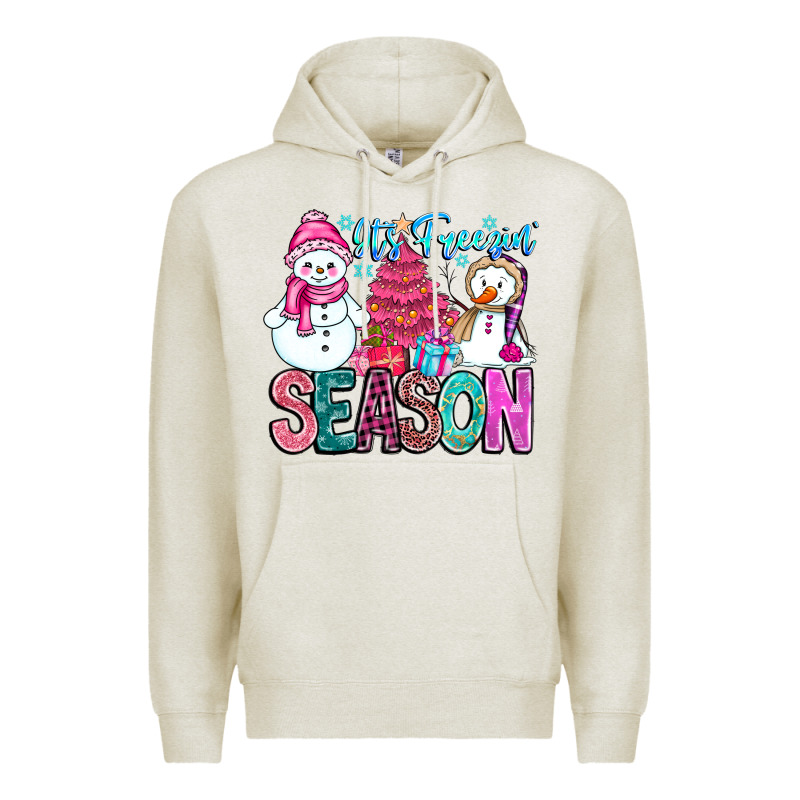 It's Freezin Season Premium Hoodie by CowhideDigitalArt | Teevron
