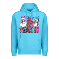 Ocean Blue It's Freezin Season Premium Hoodie - CowhideDigitalArt