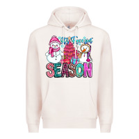 Pale Pink It's Freezin Season Premium Hoodie - CowhideDigitalArt