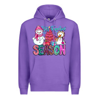 Purple It's Freezin Season Premium Hoodie - CowhideDigitalArt