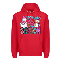 Red It's Freezin Season Premium Hoodie - CowhideDigitalArt
