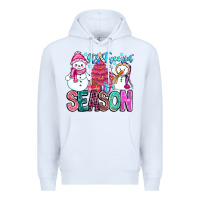 White It's Freezin Season Premium Hoodie - CowhideDigitalArt