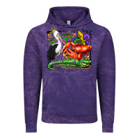 Cloud Purple mardi gras pelican crawfish crocodile Vintage Hoodie - OliviaCreatesArt