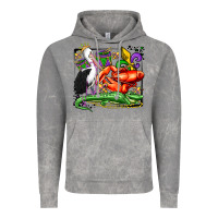 Mardi Gras Pelican Crawfish Crocodile Vintage Hoodie | Teevron