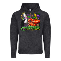 Vintage Black mardi gras pelican crawfish crocodile Vintage Hoodie - OliviaCreatesArt