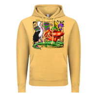 Vintage Mustard mardi gras pelican crawfish crocodile Vintage Hoodie - OliviaCreatesArt