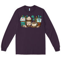 Plum bull skull coffee cups Long Sleeve Tee - OliviaCreatesArt
