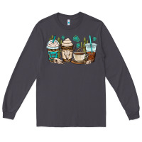 Smoke bull skull coffee cups Long Sleeve Tee - OliviaCreatesArt