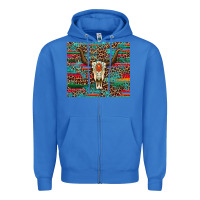 True Royal western serape leopard bull skull turquoise Zipper Hoodie - Artiststas