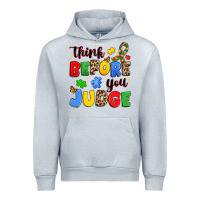 Heather Grey think before you judge Urban Hoodie - JahusDesignShop