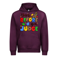 Mauve Wine think before you judge Urban Hoodie - JahusDesignShop