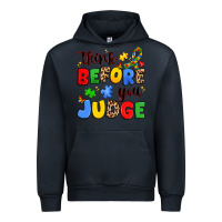 Navy think before you judge Urban Hoodie - JahusDesignShop