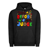 Pigment Black think before you judge Urban Hoodie - JahusDesignShop