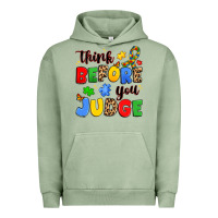 Pigment Oil Green think before you judge Urban Hoodie - JahusDesignShop