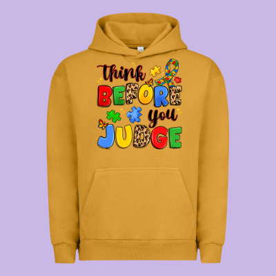 Think Before You Judge Urban Hoodie Designed By Jahusdesignshop